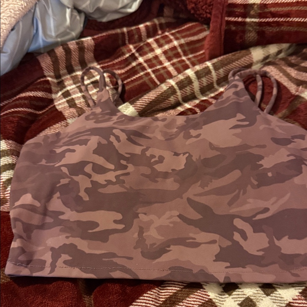 Camo Print Crop Top